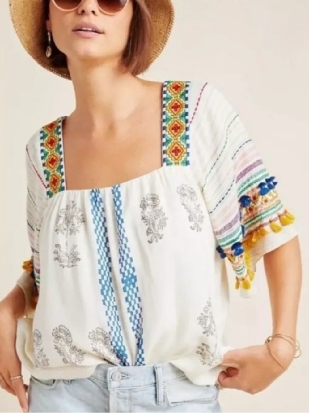 Anthropologie Vineet Bahl Boho Blouse Top